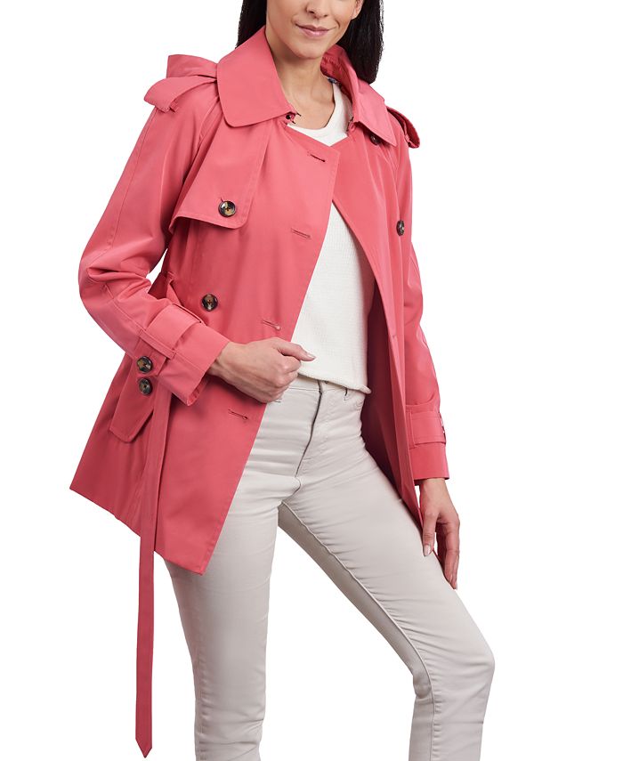 London Fog Women's Double-Breasted Belted Trench Coat - Macy's