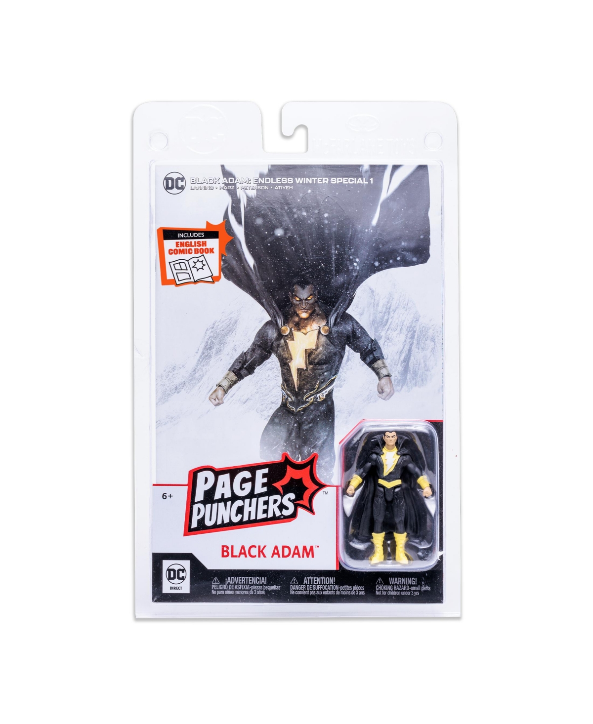 Dc Direct Black Adam With Comic Dc Page Punchers 3" Figure In Multi