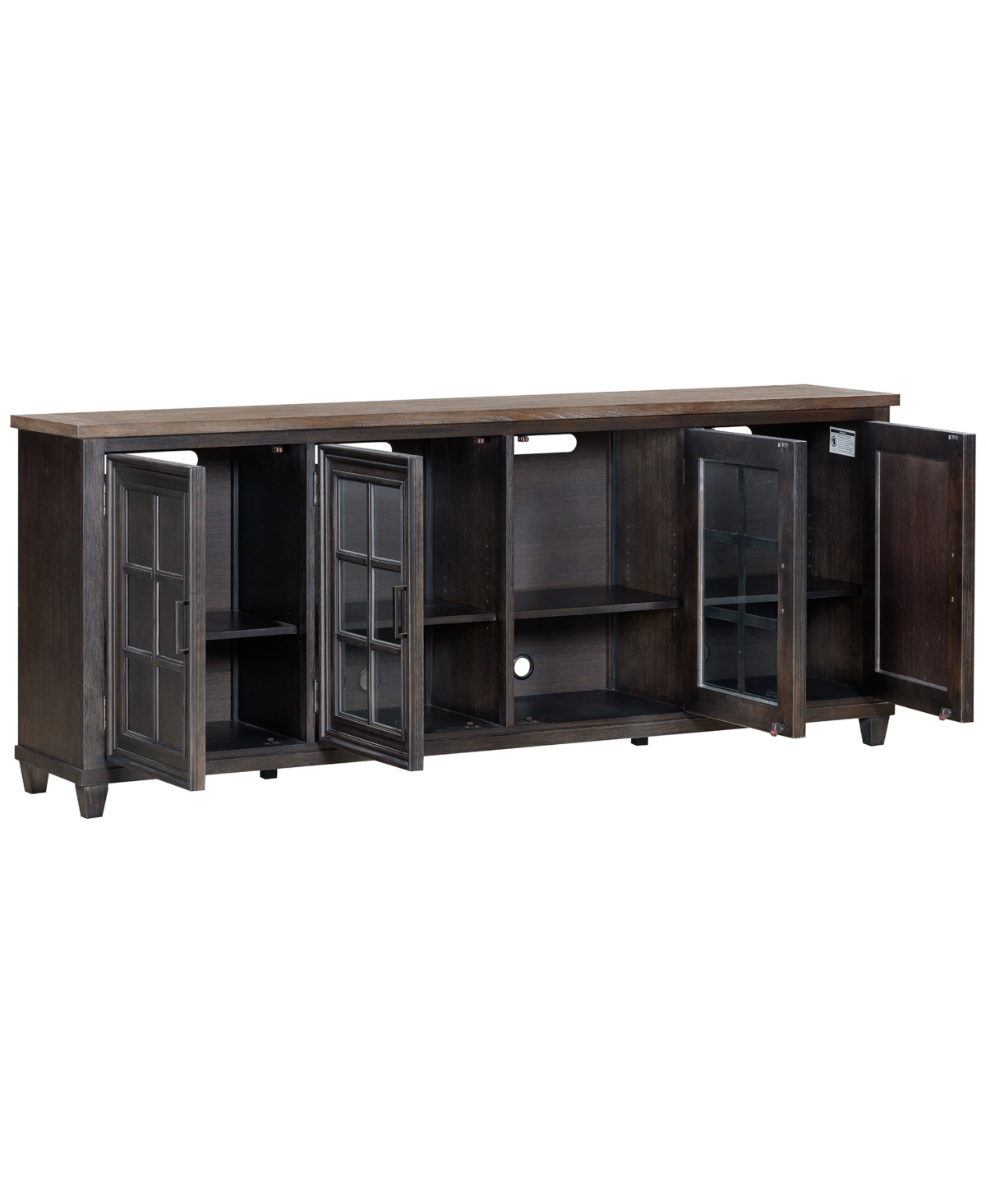 MACY'S 84" DAWNWOOD TV CONSOLE WITH 4 DOORS 
