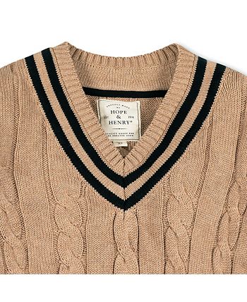 Hope & Henry Women's Long Sleeve V-Neck Cricket Sweater - Macy's