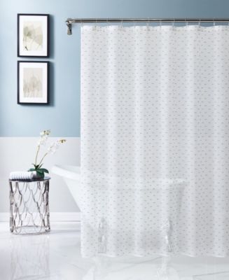 Dainty Home Sprinkles Embellished Shower Curtain, 72