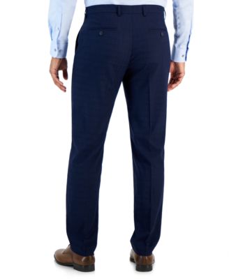 Perry Ellis Outlet Men's Slim Fit Tech 2.0 Suit Pants in Olive/Green, Size 30, Nylon/Elastane