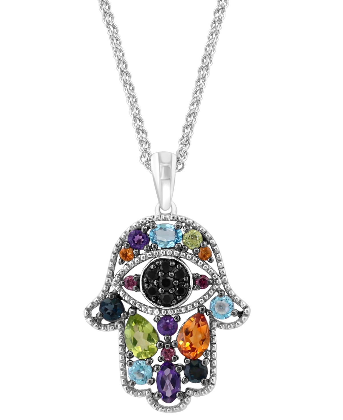 Effy Multi-Gemstone Hamsa Hand 18
