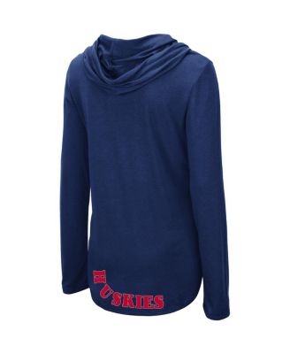 Women's Navy UConn Huskies My Lover Lightweight Hooded Long Sleeve T-shirt