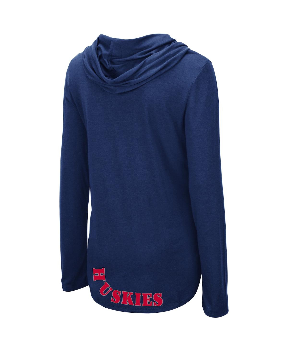 Colosseum Navy Uconn Huskies My Lover Hoodie Long Sleeve T-shirt In Navy