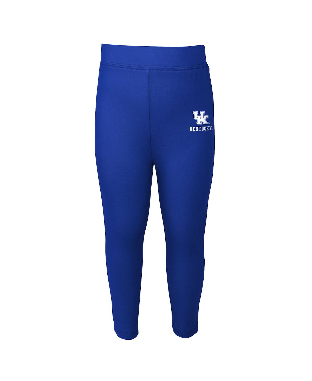 Outerstuff Toddler Boys And Girls Heathered Gray, Royal Kentucky Wildcats Forever Love Team T-shirt And Legging In Heathered Gray,royal