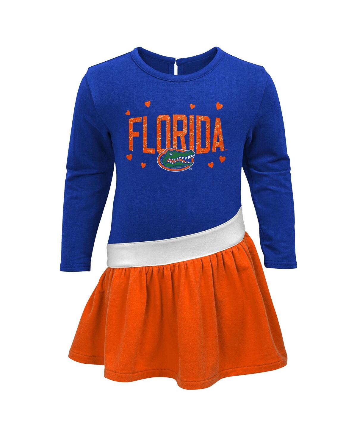 Girls Infant Orange Florida Gators Heart to Heart French Terry Dress - Orange