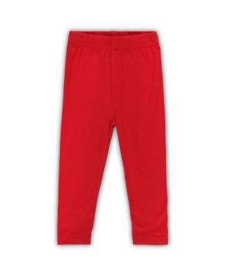 Girls Infant Cardinal, White Arkansas Razorbacks Balloon Raglan 3/4-Sleeve T-shirt and Leggings Set