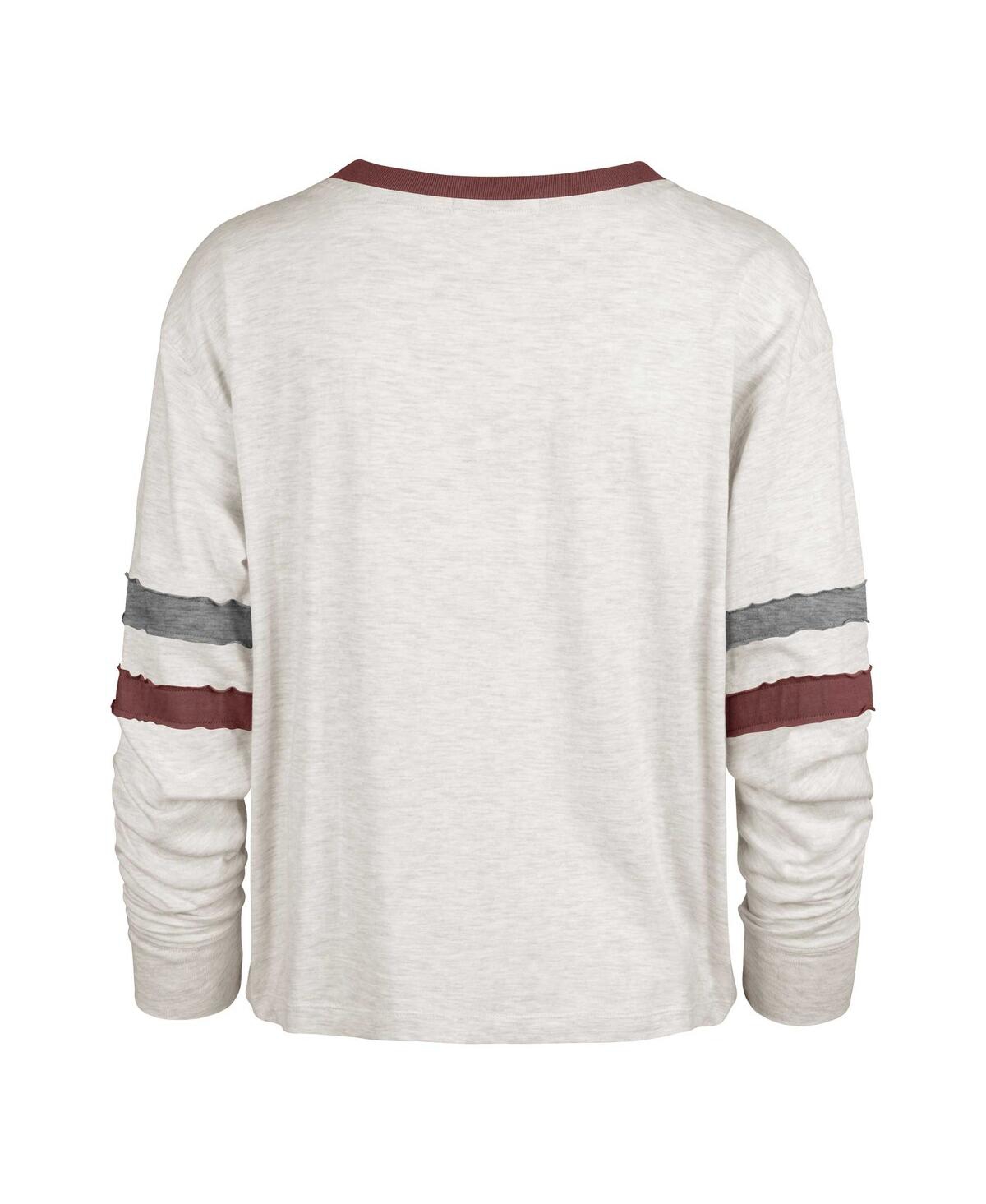 Shop 47 Brand Women's ' Oatmeal Distressed Alabama Crimson Tide All Class Lena Long Sleeve T-shirt