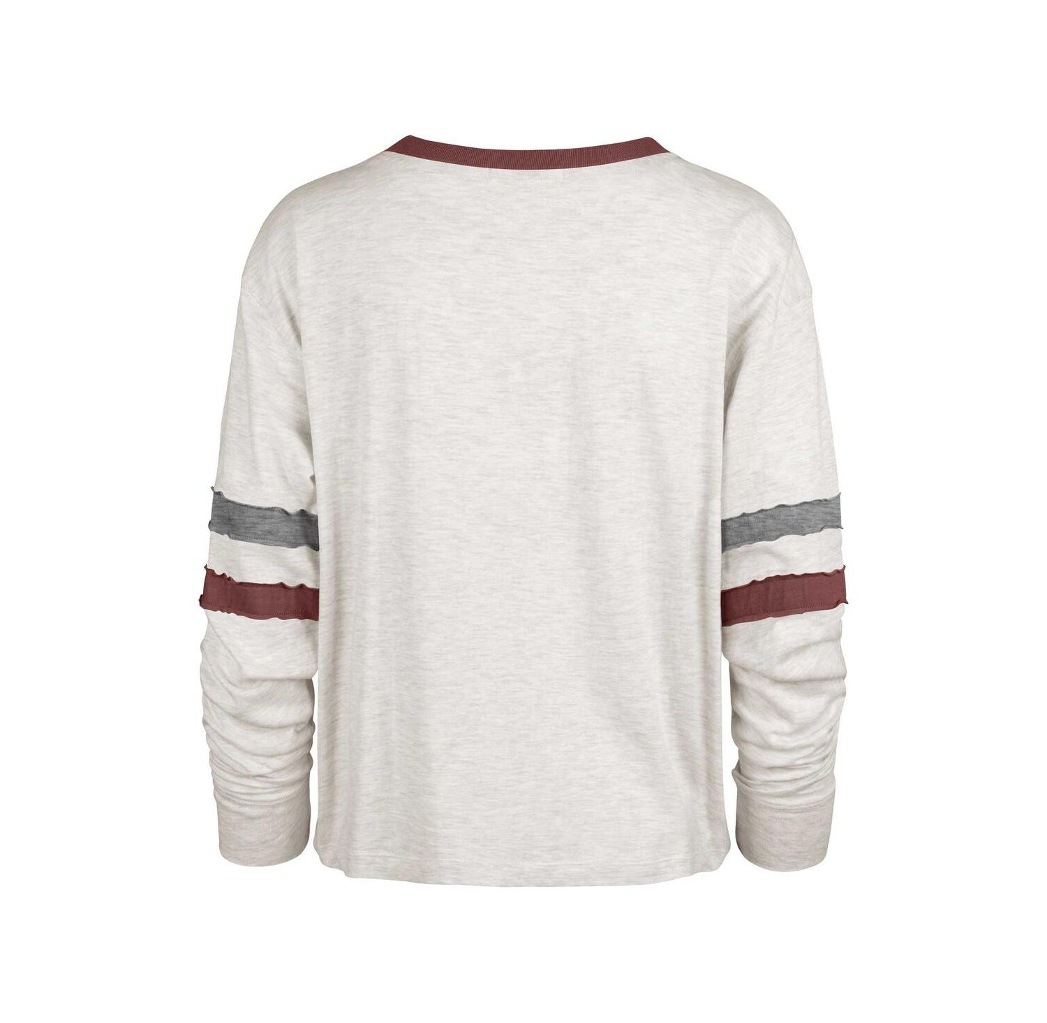 Women's Oatmeal Distressed Alabama Crimson Tide All Class Lena Long Sleeve T-shirt