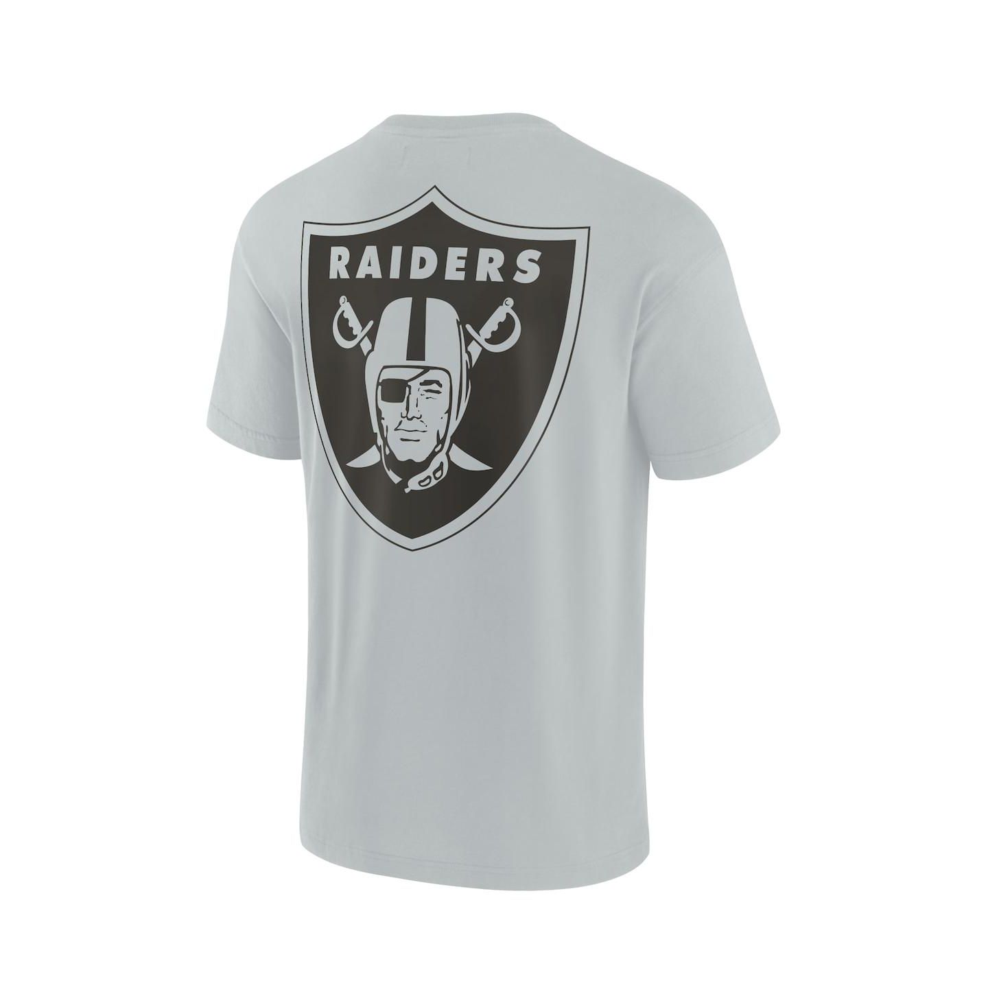 Футболка Fanatics Signature Gray Las Vegas Raiders Super Soft Short Sleeve — фото 3