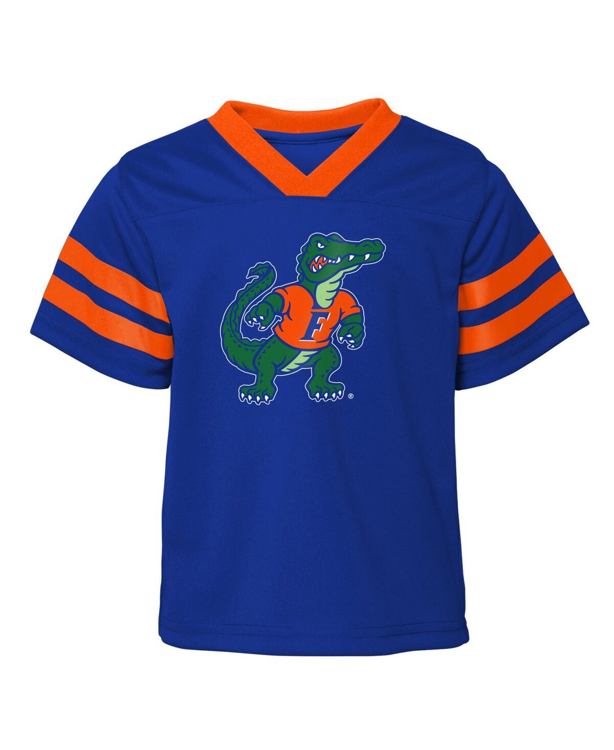 Outerstuff Toddler Boys And Girls Royal Florida Gators Two-piece Red Zone Jersey And Pants Set In Royal