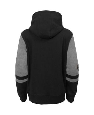 Big Boys Black Las Vegas Raiders Colorblock Full-Zip Hoodie