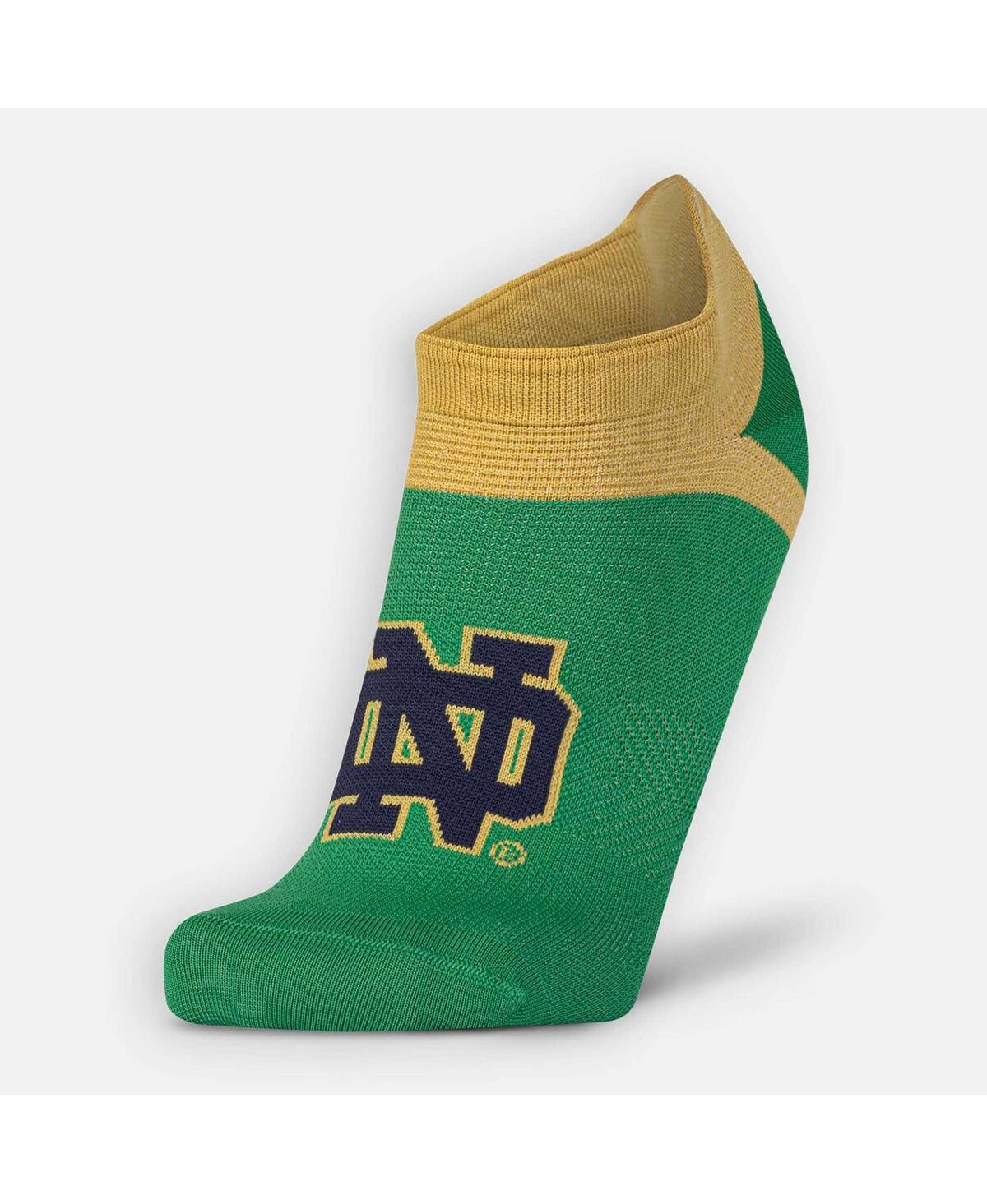 Shop Under Armour Men's And Women's  Notre Dame Fighting Irish Run Performance No Show Tab Socks In Green