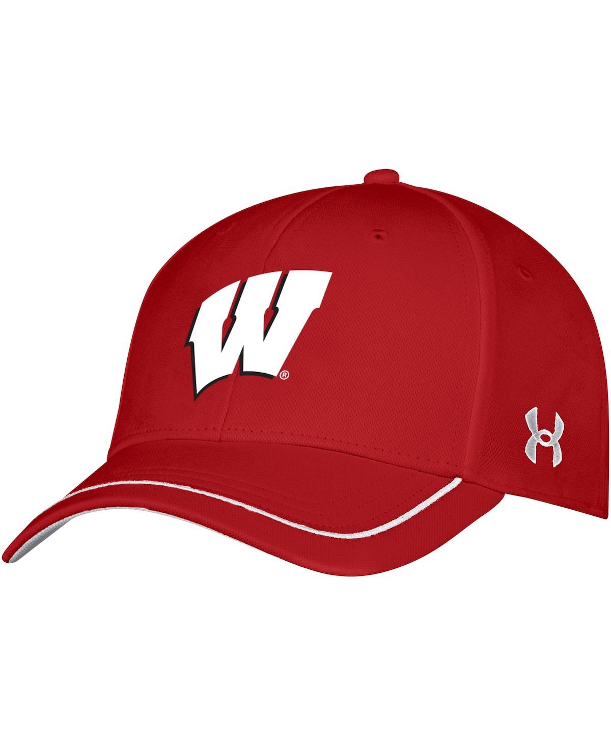 Under Armour Kids' Youth Boys And Girls  Red Wisconsin Badgers Blitzing Accent Performance Adjustable Hat
