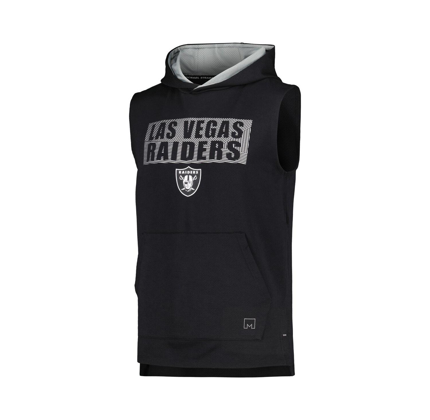 Men's Black Las Vegas Raiders Marathon Sleeveless Pullover Hoodie