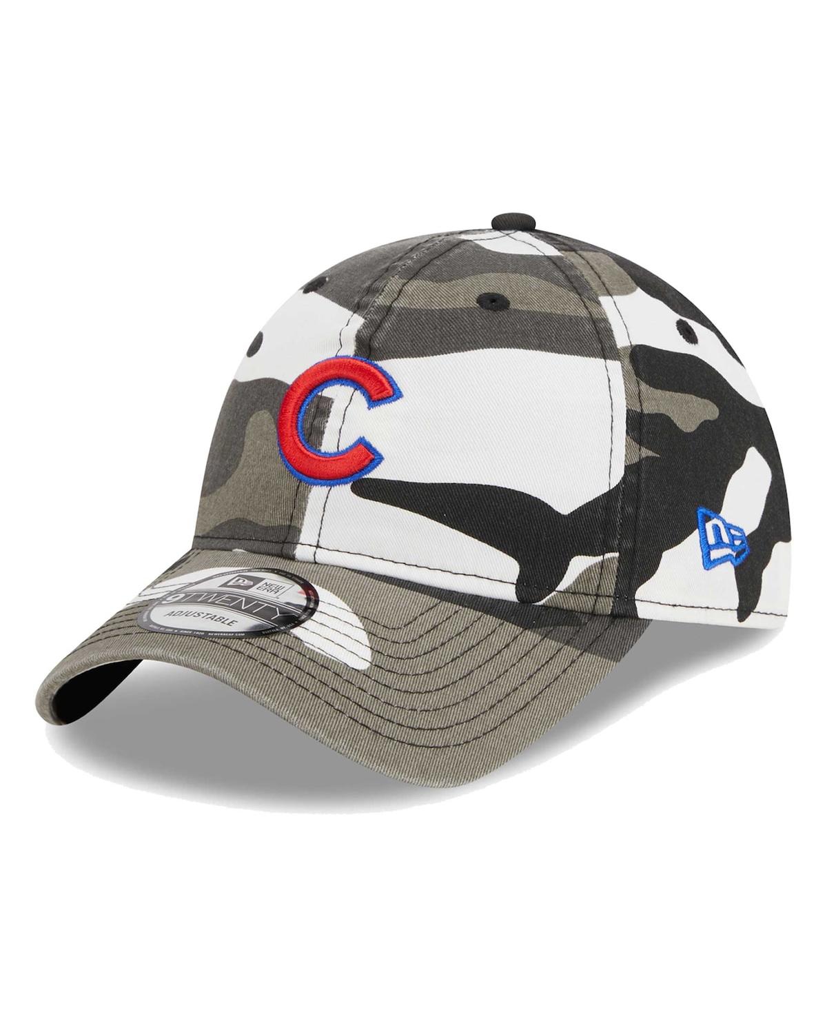 Shop New Era Men's  Camo Chicago Cubs Black Camo 9twenty Adjustable Hat