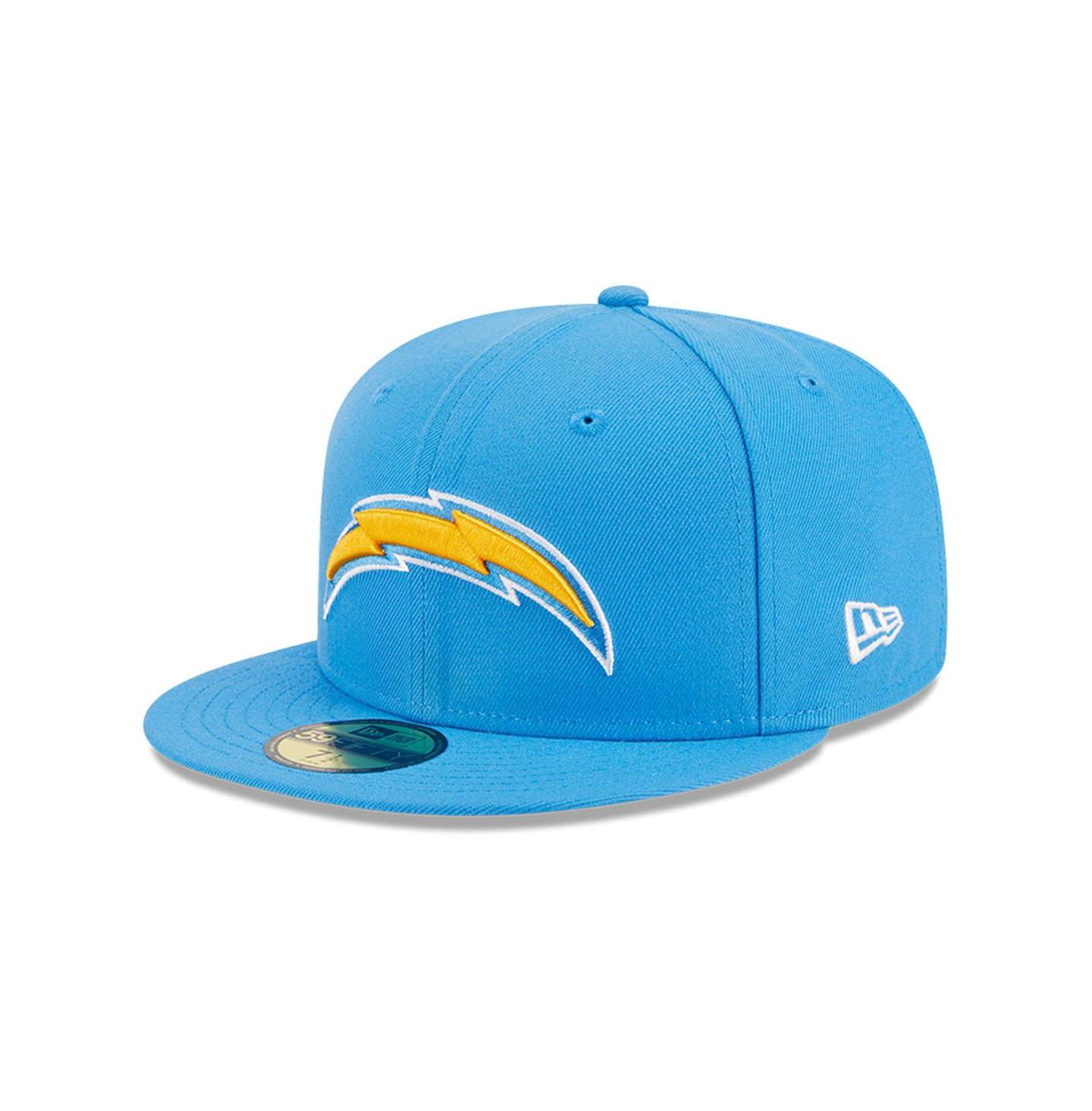 Мужская кепка New Era Powder Blue Los Angeles Chargers Main Patch 59FIFTY Fitted Hat — фото 2