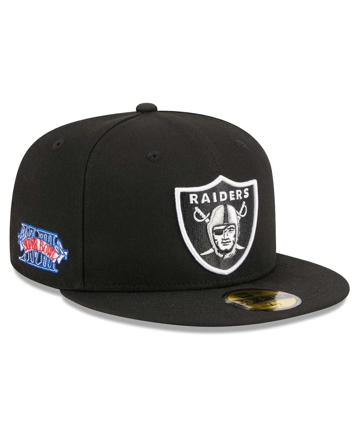 Мужская черная приталенная шляпа с основной нашивкой Las Vegas Raiders 59FIFTY
