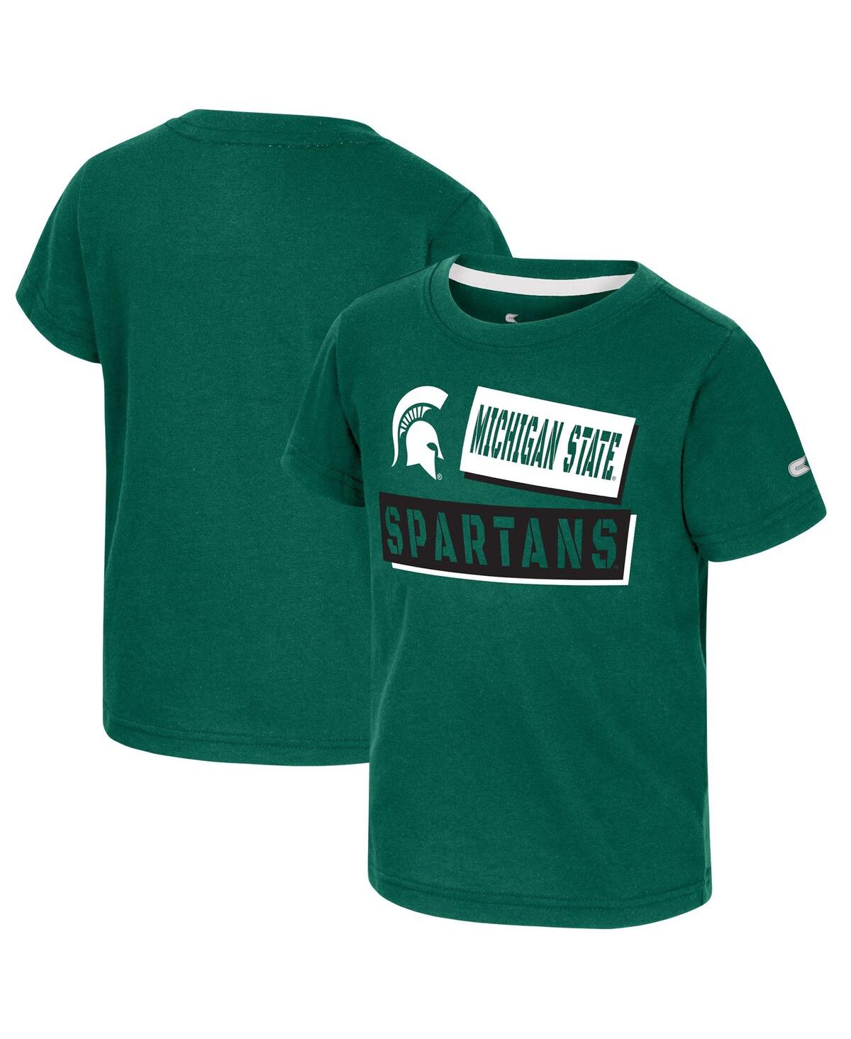 Colosseum Babies' Toddler Boys And Girls  Green Michigan State Spartans No Vacancy T-shirt