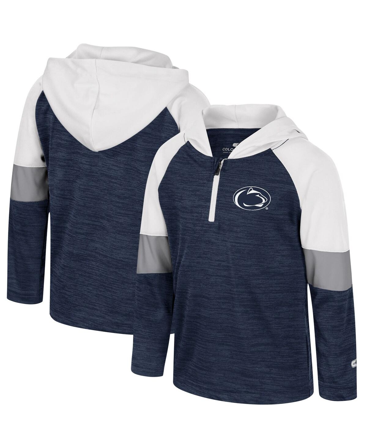 COLOSSEUM TODDLER BOYS AND GIRLS COLOSSEUM NAVY PENN STATE NITTANY LIONS CREATIVE CONTROL RAGLAN QUARTER-ZIP H