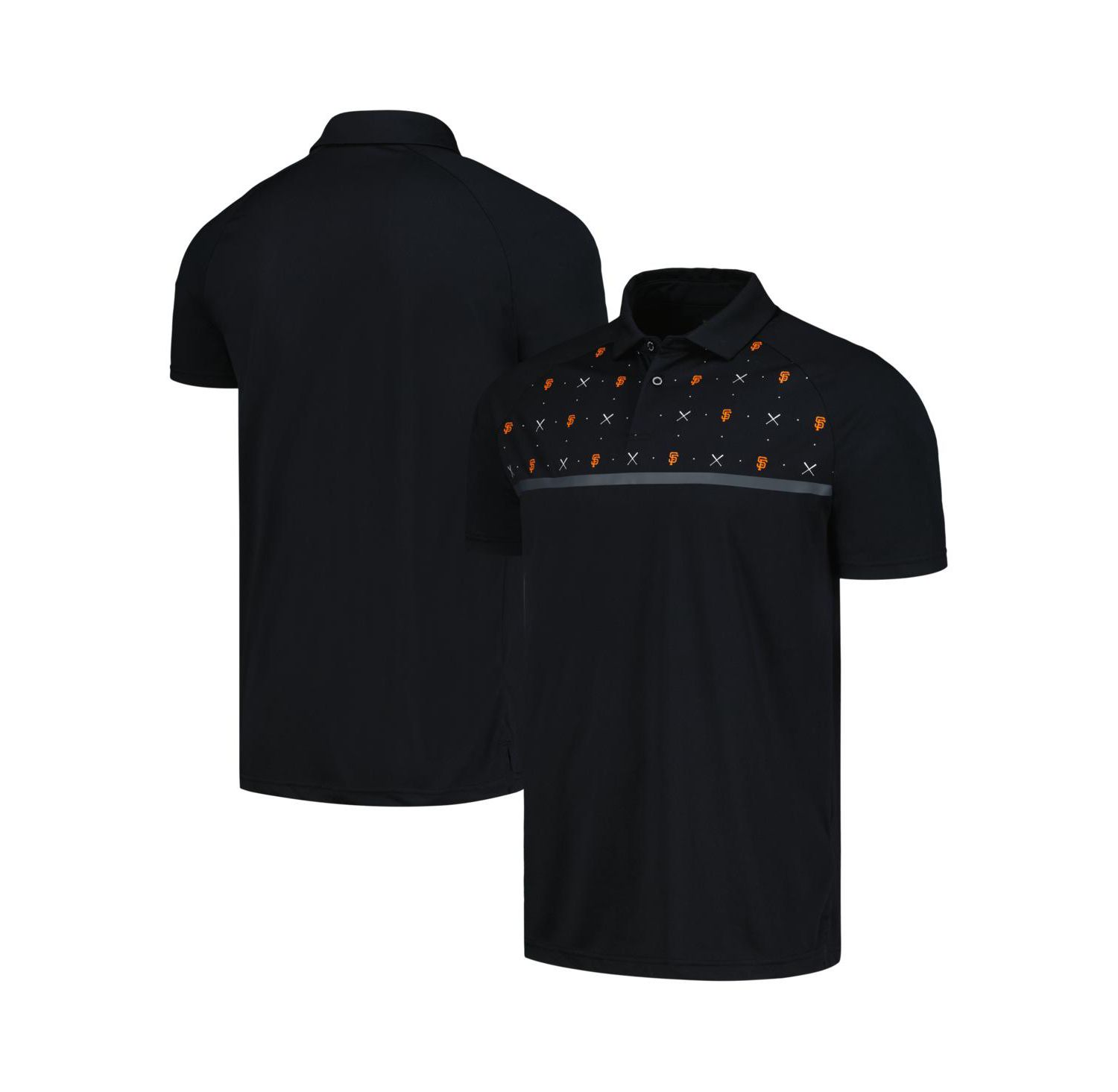 Men's Black San Francisco Giants Sector Batter Up Raglan Polo Shirt