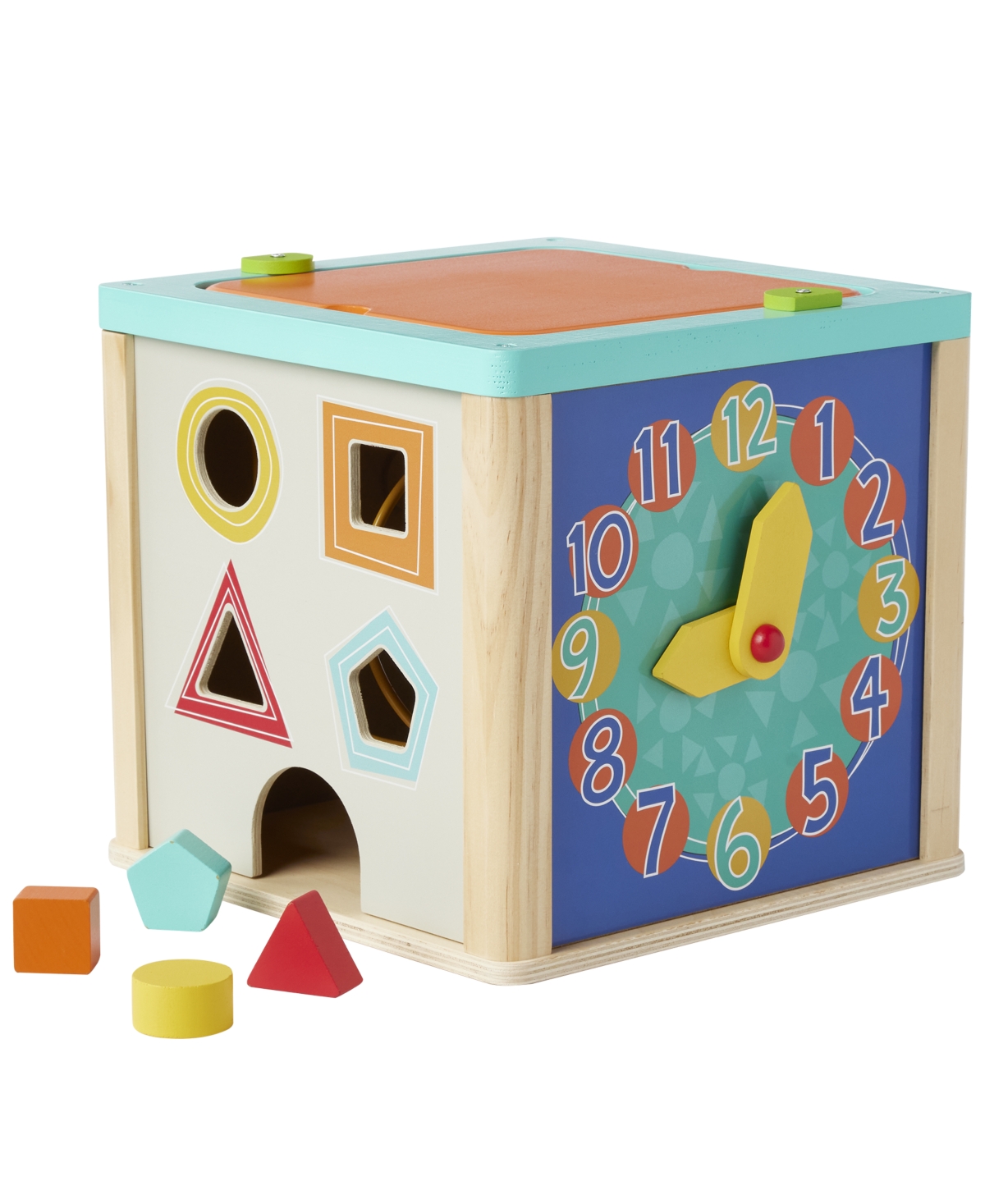 Shop Imaginarium Wooden Activity Cube Set In Multi Color