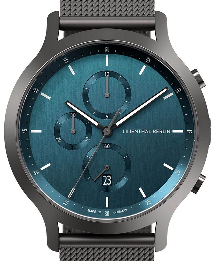 Lilienthal Berlin Men's Myth Chronograph Gunmetal Stainless Steel Mesh