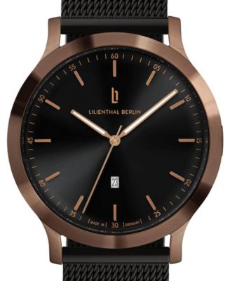 Lilienthal Berlin Huxley herenhorloge in blauw roségoud