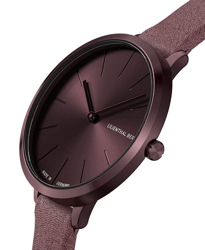 Lilienthal Berlin Women's Rosalux Burgundy Kiss Burgundy Leather Watch