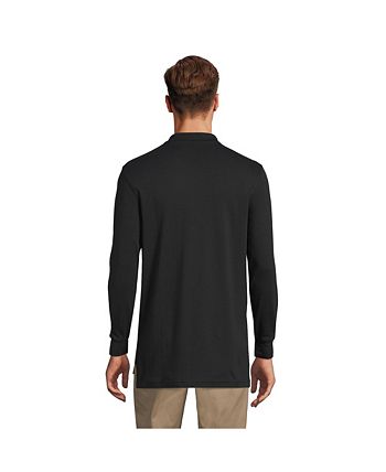 Lands' End School Uniform Men's Long Sleeve Interlock Polo Shirt - Macy's
