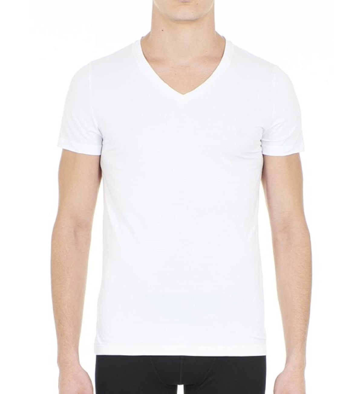 Men's Supreme Cotton V-Neck Short Sleeve T-shirt - Black