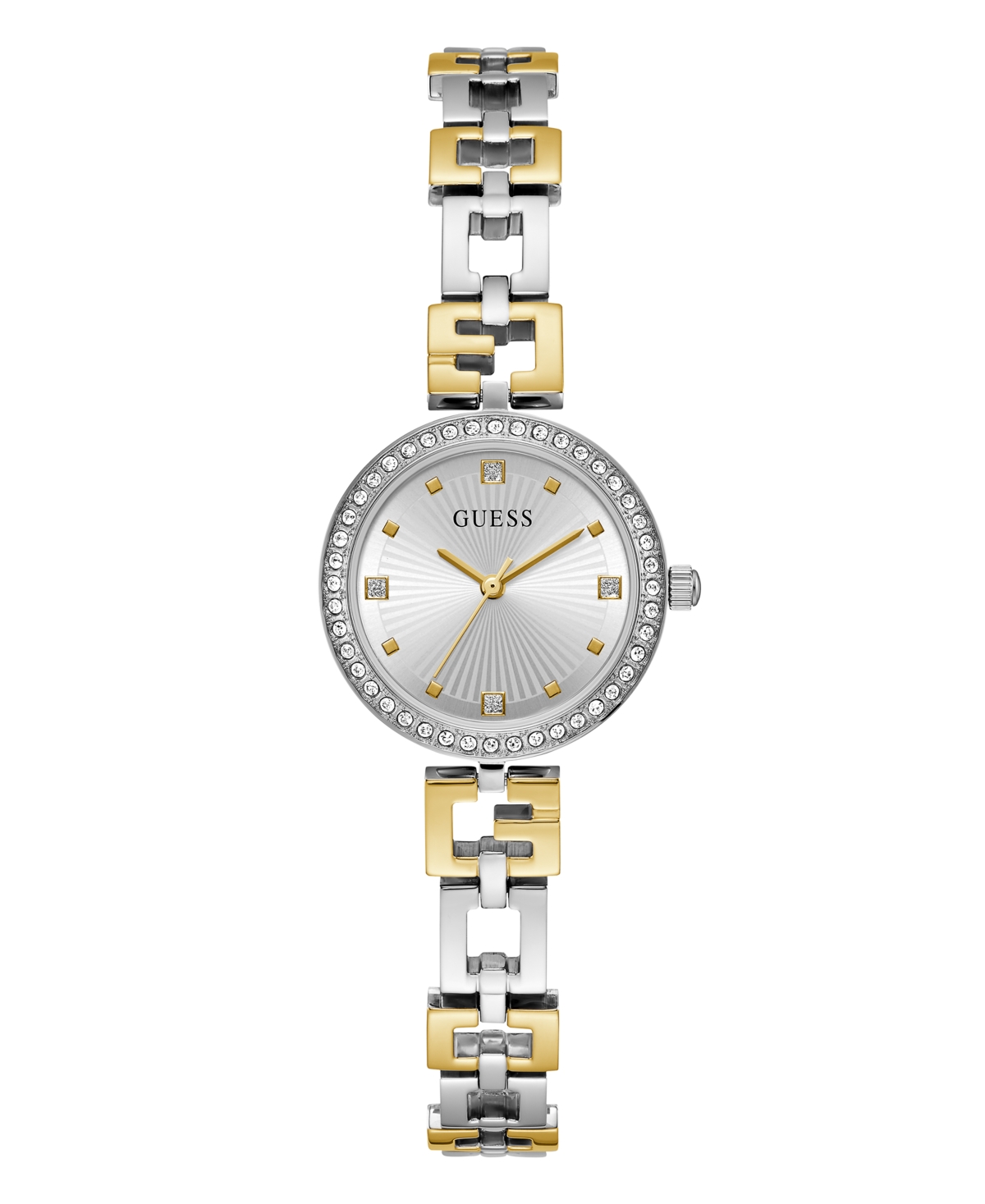 GUESS WOMEN'S ANALOG TWO-TONE STAINLESS STEEL WATCH 26MM