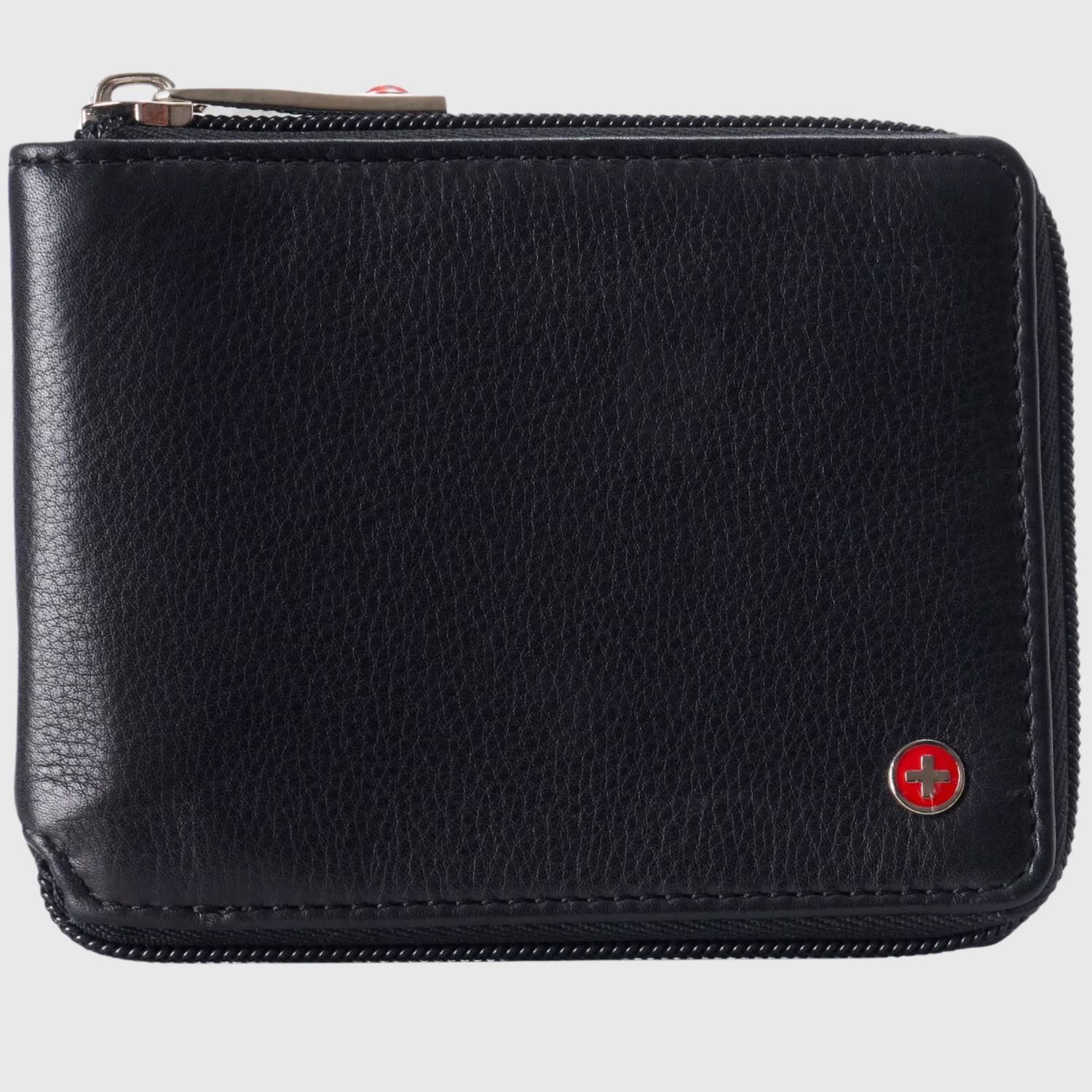 Men's Logan Zipper Bifold Wallet | All-Around Zip Closure | 13 Card Slots 2 Bill Sections | RFID Protected Premium Leather | Gift Box