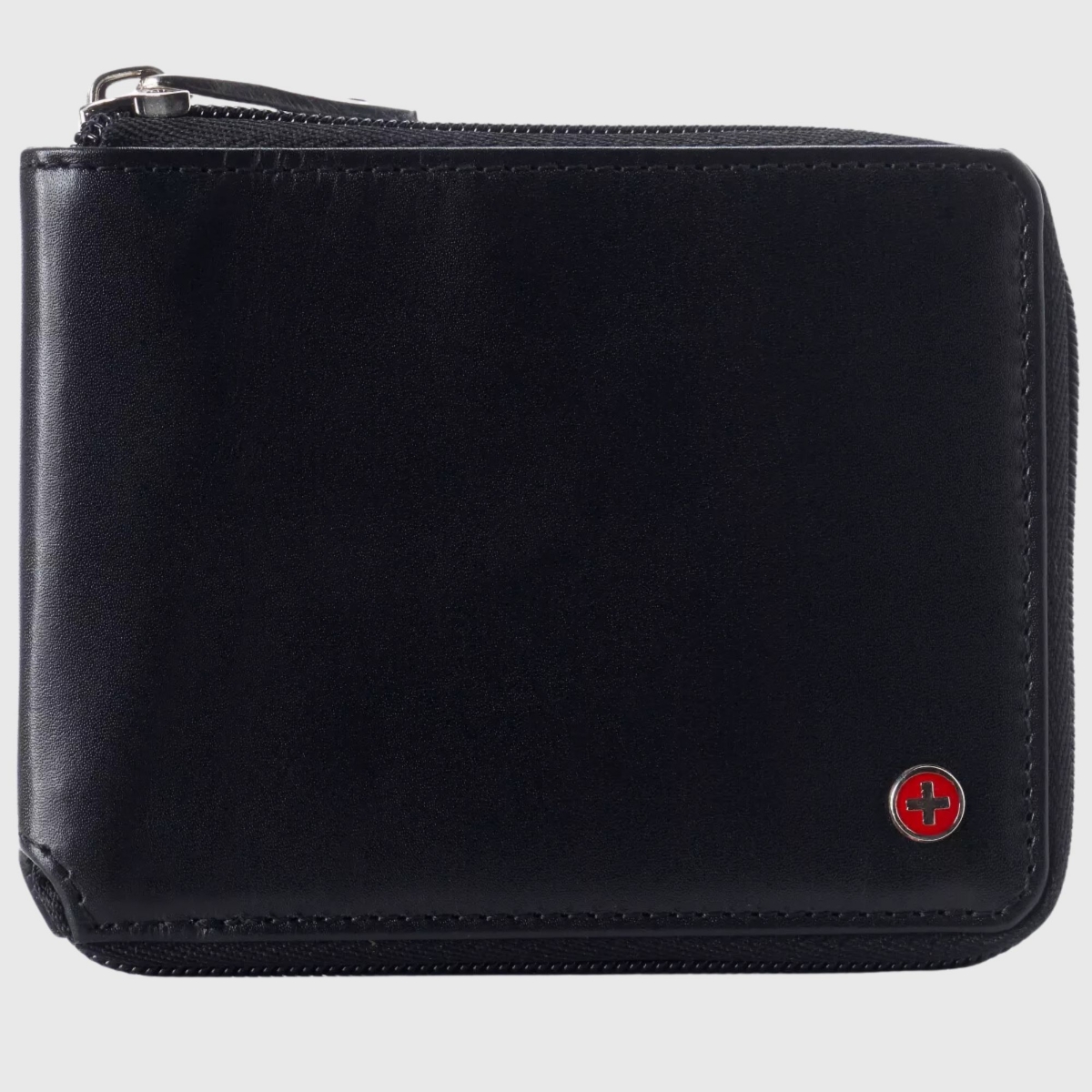 Alpine Swiss Mens Womens Rfid Blocking Zipper Wallet Leather Zip Around Bifold