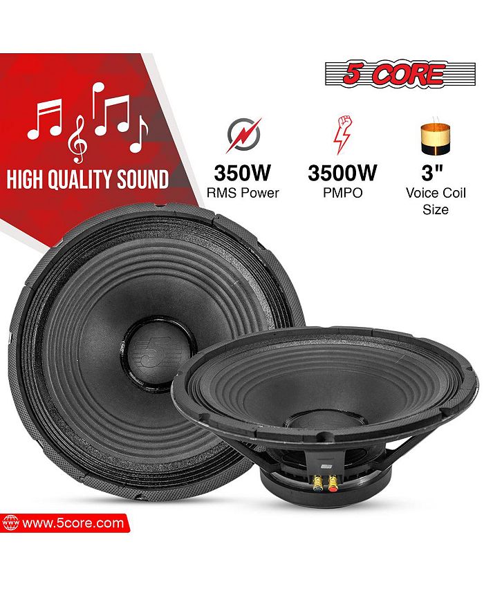 5 Core 15 Inch Subwoofer Speaker 3000W Peak High Power Handling 300W
