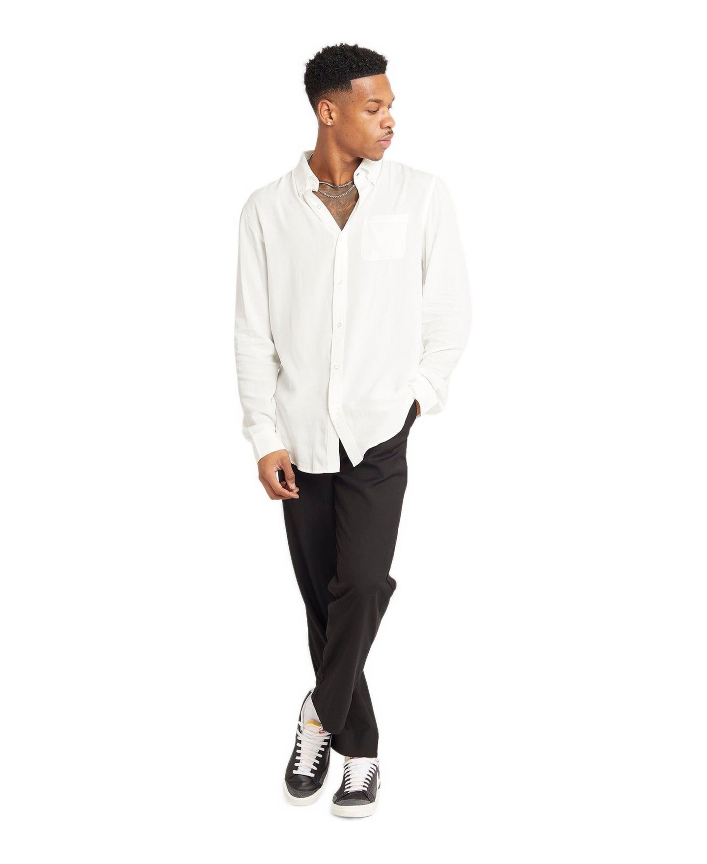Мужская рубашка XXIII Crete Long Sleeve Button Up, цвет: Белый — фото 2