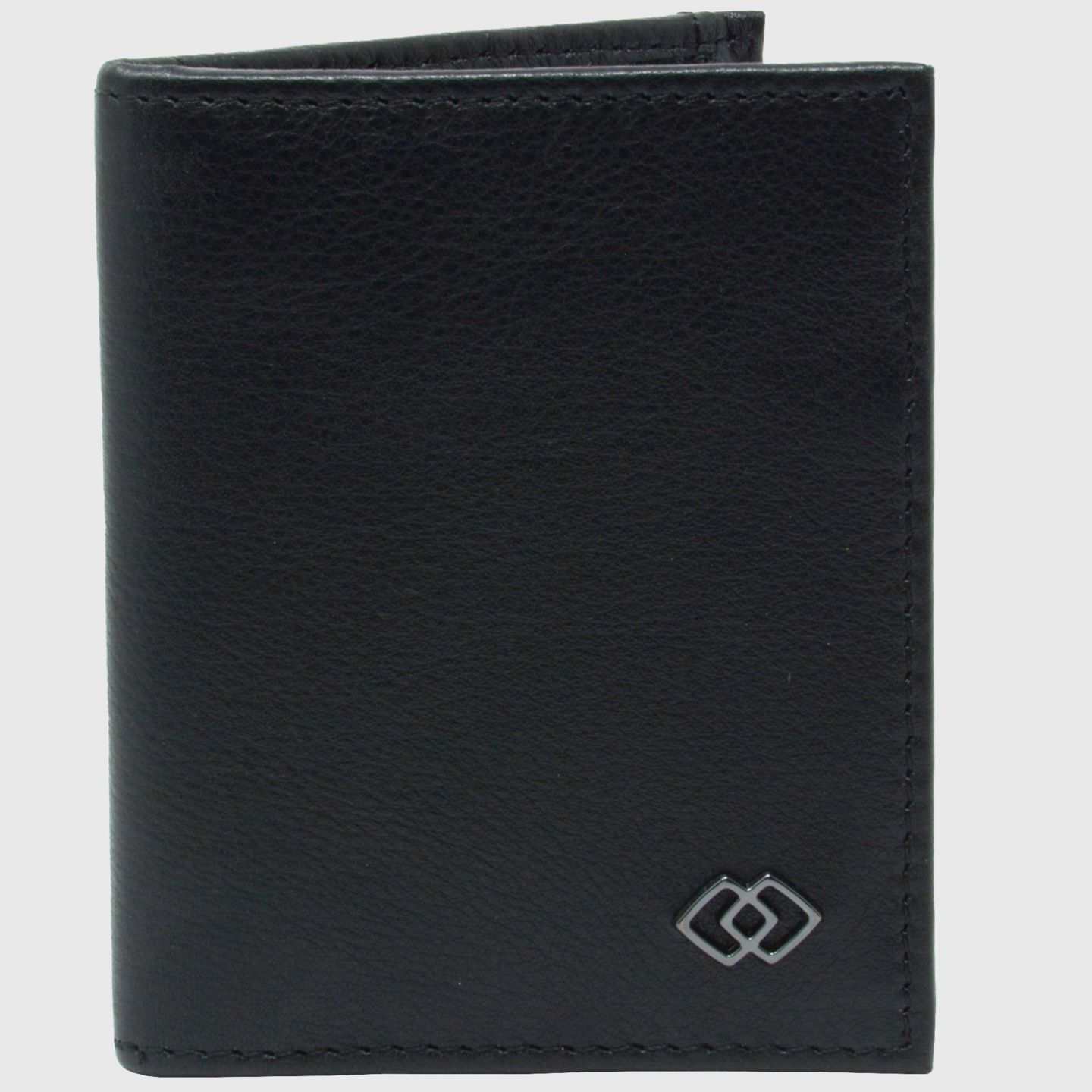 Мужской кошелёк Alpine Swiss Men RFID Leather Wallet Slim Front Pocket Wallet Business Card Case, цвет: Чёрный, вариант 1 — фото 1