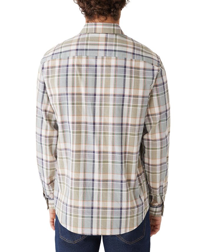 Frank And Oak Men's Relaxed-Fit Multi-Plaid Long-Sleeve Button-Up Shirt ...