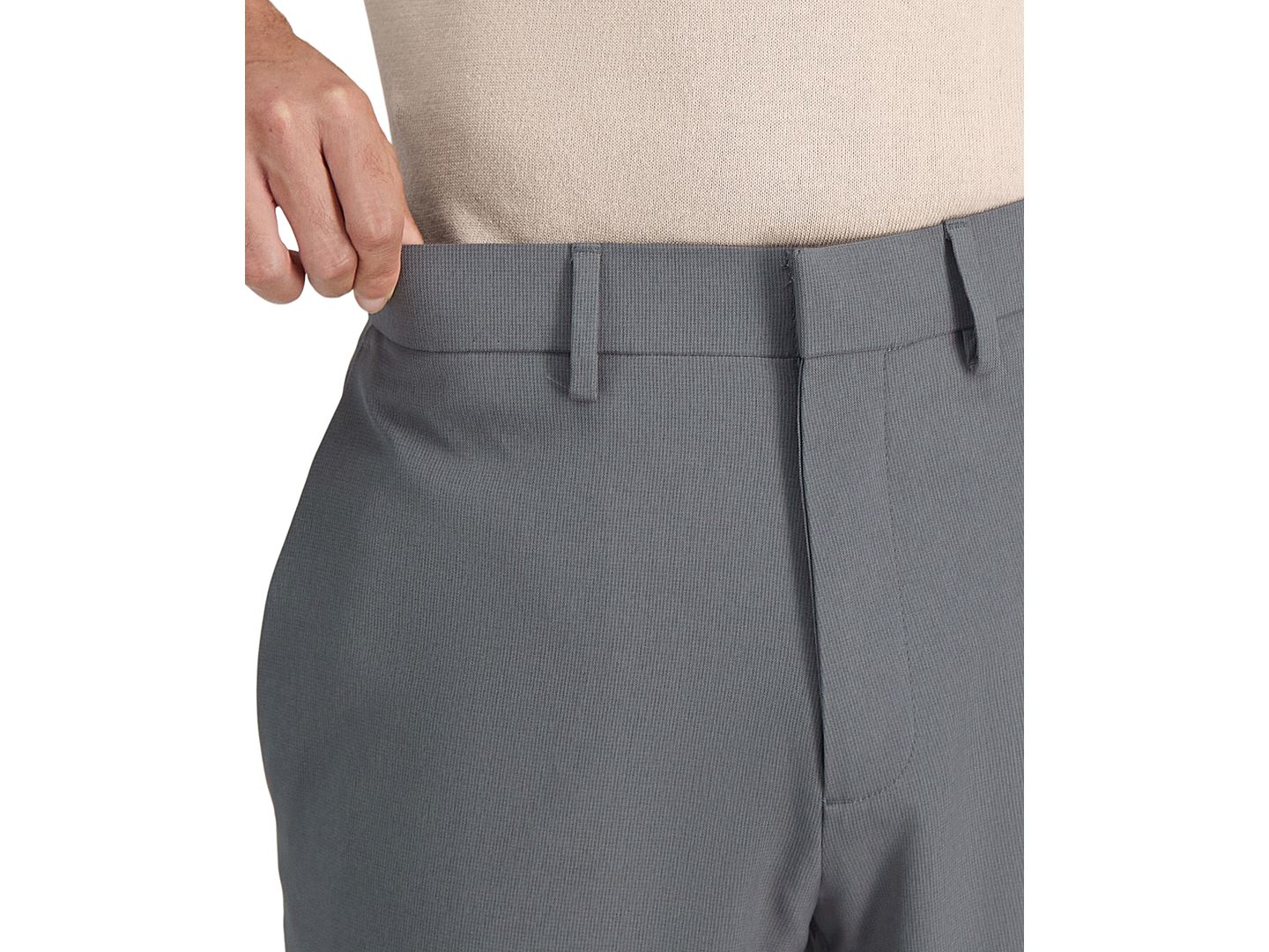 Мужские брюки Kenneth Cole Reaction Modern-Fit Micro-Check Dress Pants, цвет: Средний серый — фото 5