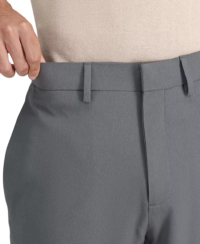 Men's Modern-Fit Micro-Check Dress Pants - thumbnail 5
