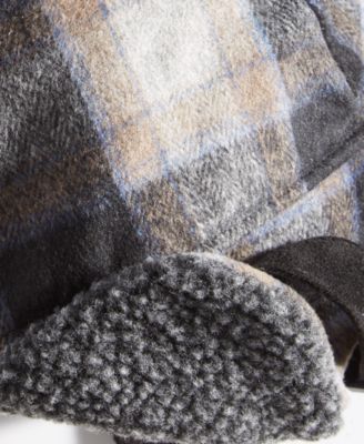 Scala Мужская флисовая шапка в клетку Scala с ушанками