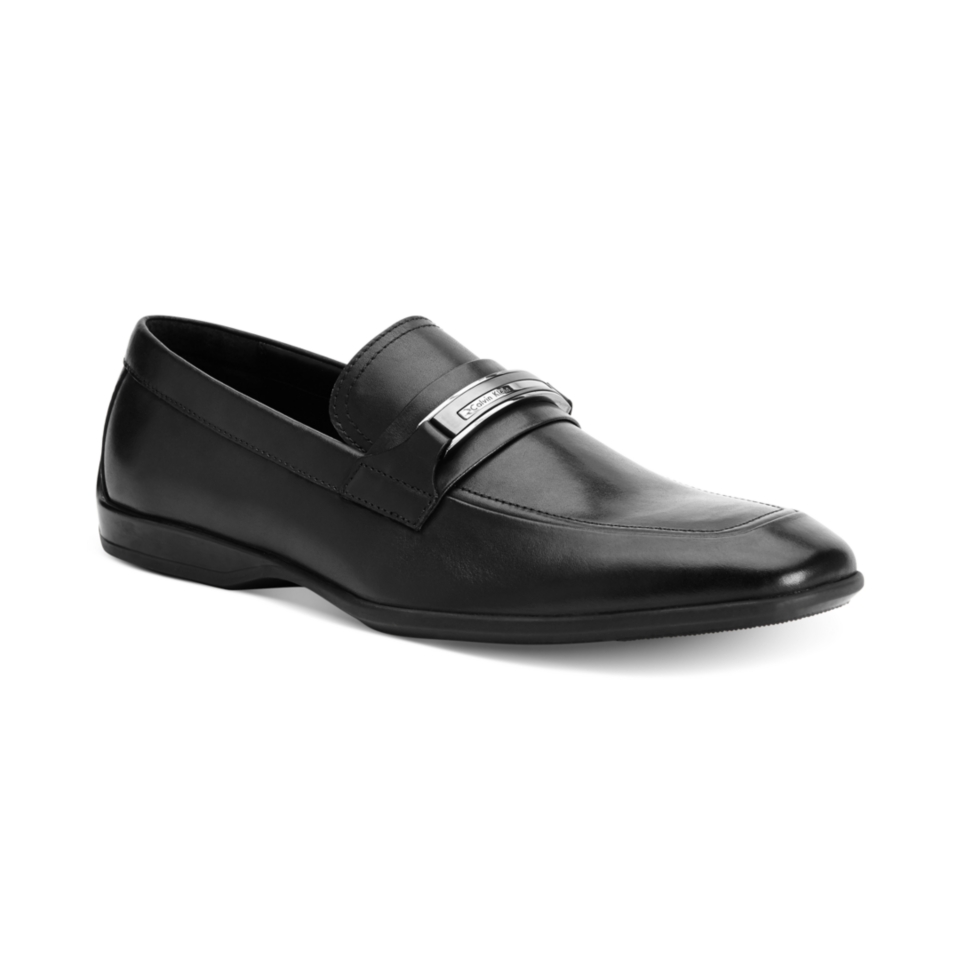 Calvin Klein Vick Leather Bit Loafers   Shoes   Men