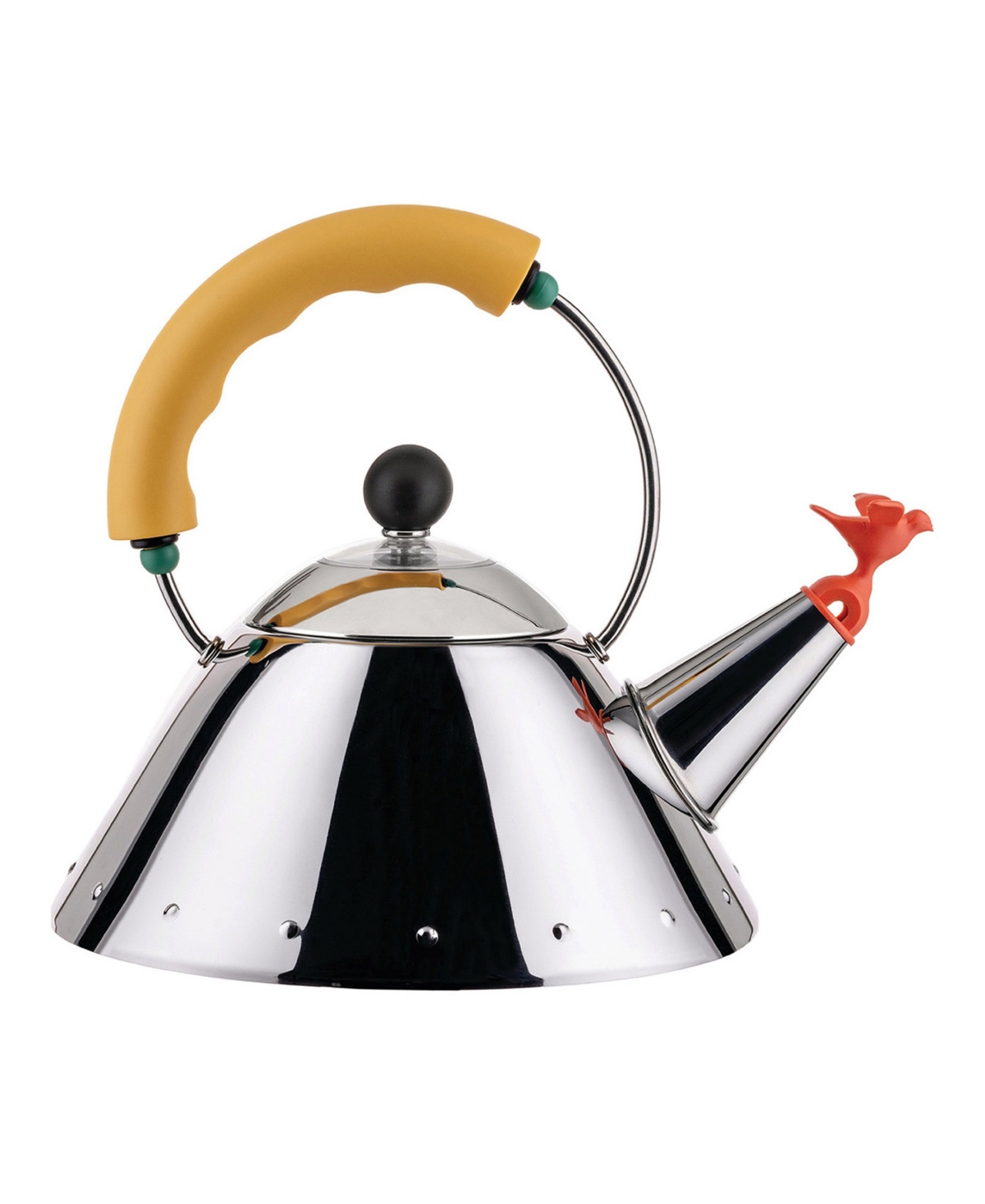 Shop Alessi 1 Quart Tea Kettle By Michael Graves In Silver