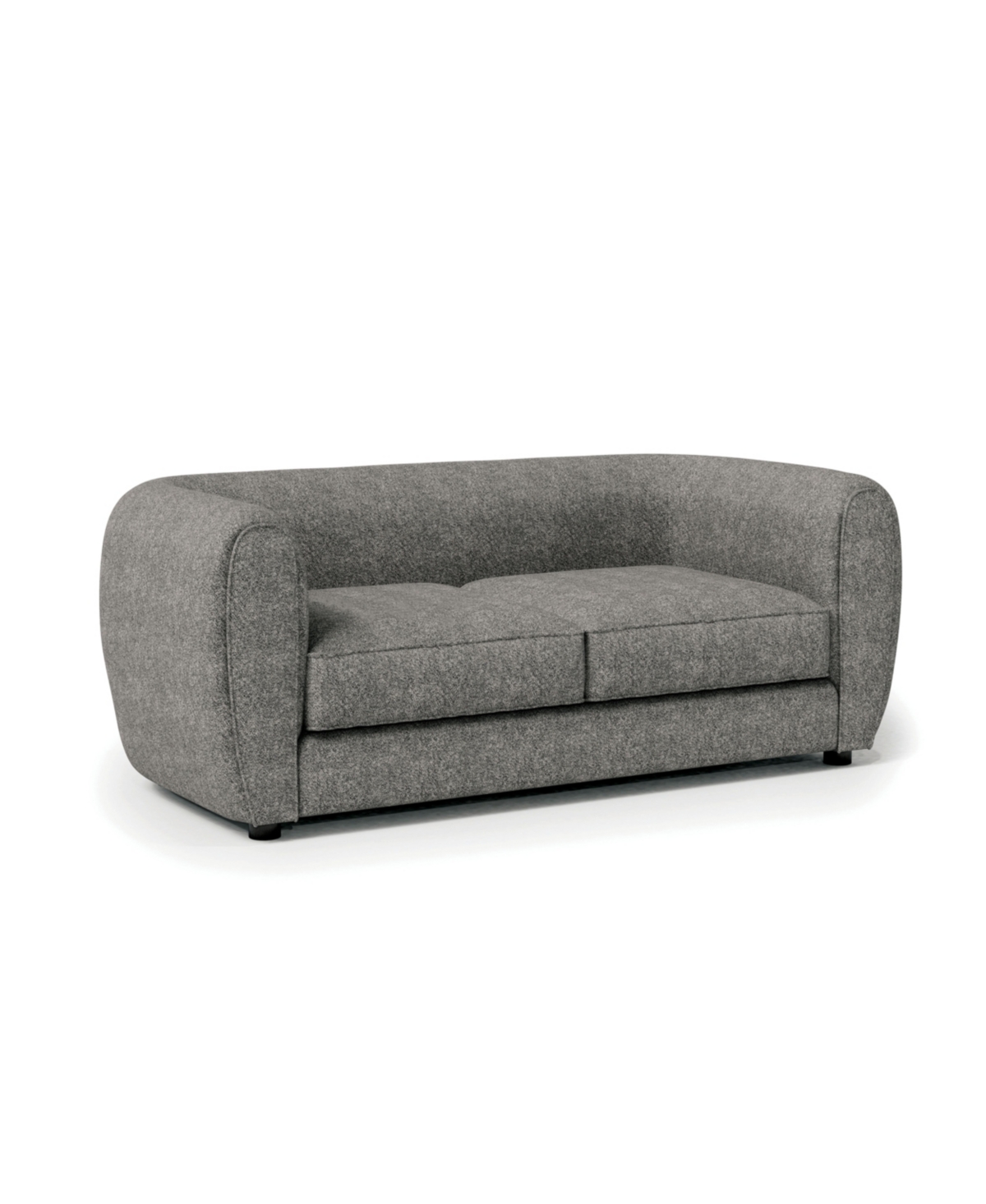 Furniture Of America Valerian 67" Boucle Fabric Loveseat In Charcoal Gray
