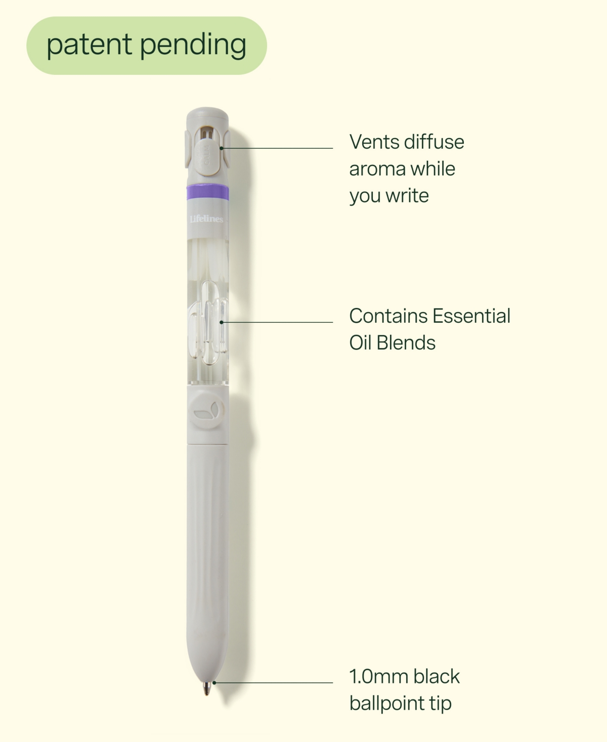 Shop Lifelines Pen Diffuser With 4 Scent Cartridge In Bloom In Purple