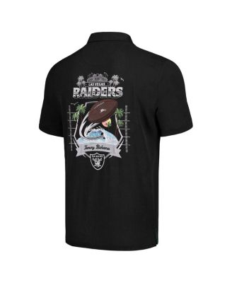 Men's Black Las Vegas Raiders Tidal Kickoff Camp Button-Up Shirt
