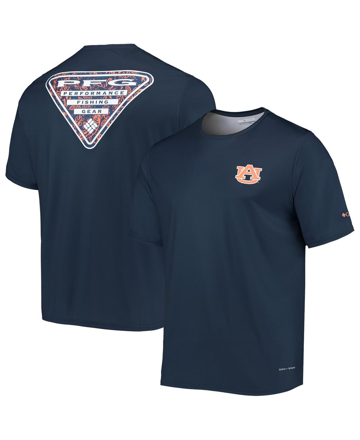 Columbia Men's  Navy Auburn Tigers Terminal Tackle Omni-shade T-shirt