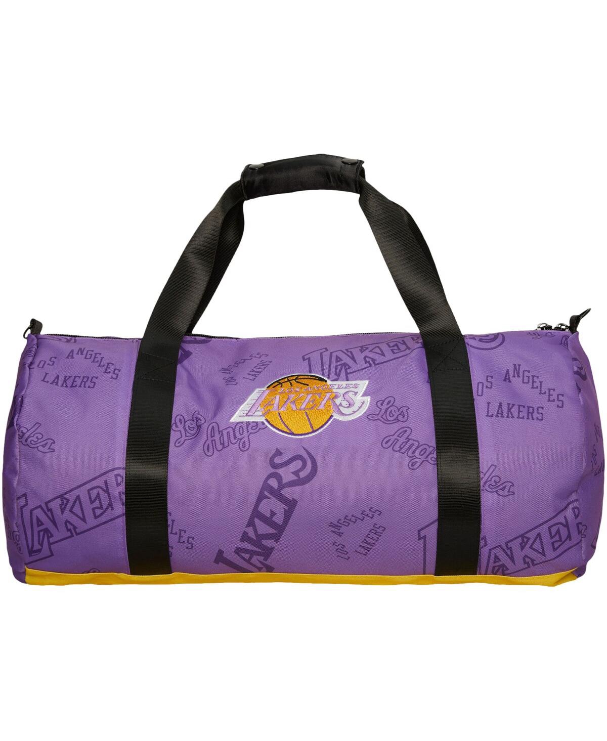 Men's and Women's Mitchell & Ness Los Angeles Lakers Team Logo Duffle Bag - Purple