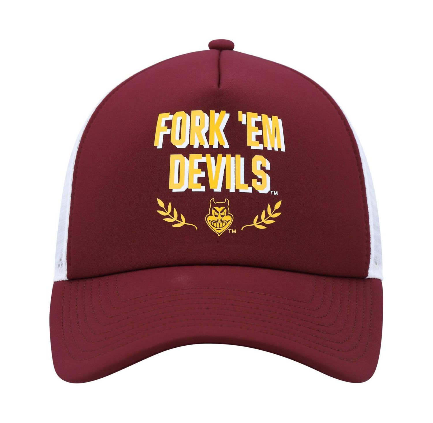 Men's Maroon Arizona State Sun Devils Phrase Foam Front Trucker Adjustable Hat